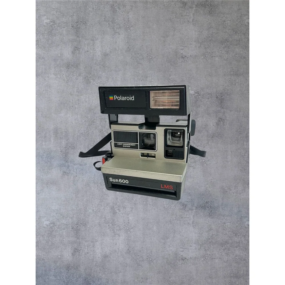 Vintage Polaroid Sun 600 LMS Camera Black Silver Instant Film‎